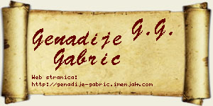 Genadije Gabrić vizit kartica